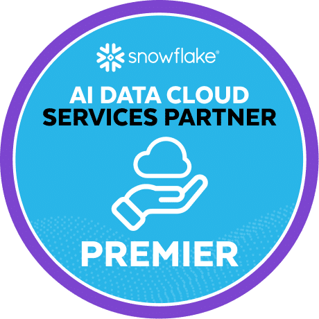Snowflake Premier Partner badge and Snowflake Select Partner badge